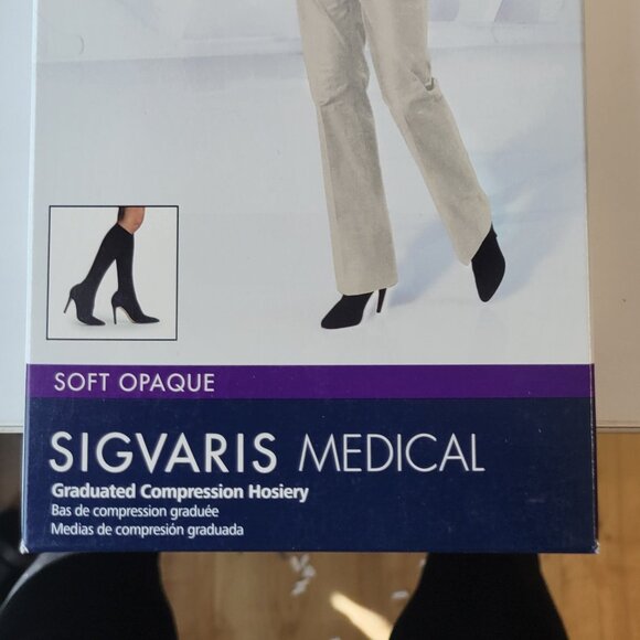 Sigvaris Medical Compression Hosiery / Knee-High / LL / Graphite / 843CLLW91 - Picture 2 of 6